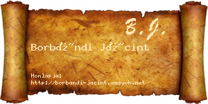 Borbándi Jácint névjegykártya